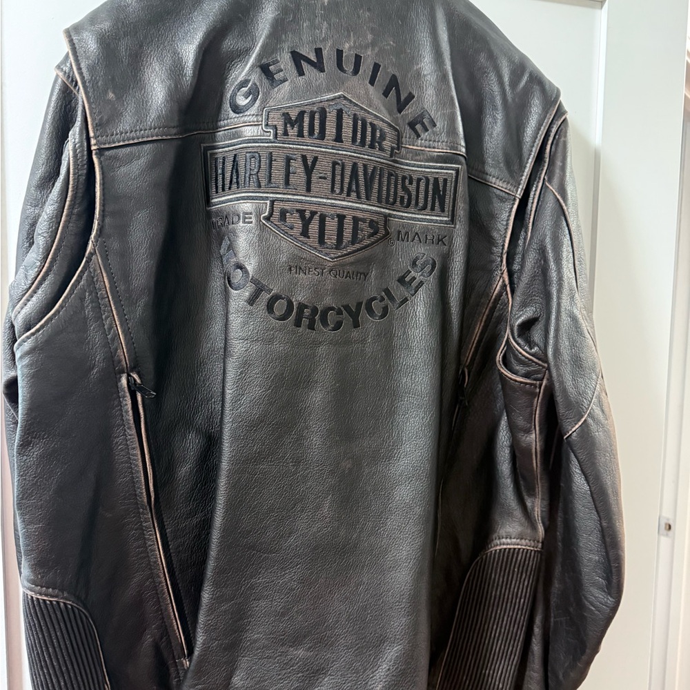 Harley-Davidson Men's Black Leather Performance Jacket - Picture 2 of 5